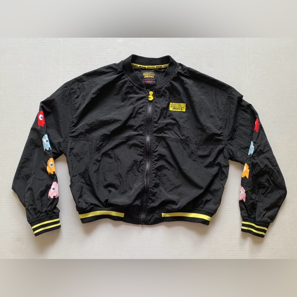 Pac Man‎ Justice Girls Retro XL Plus Bomber Jacket